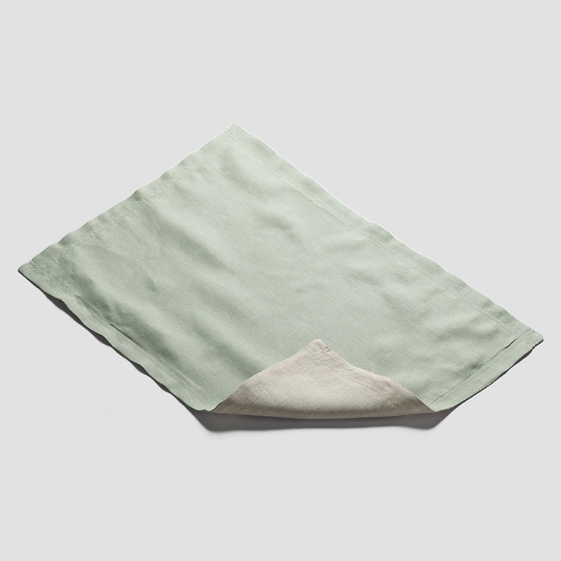 Linen Set of 4 Placemats, 35 x 50cm, Sage Green-1