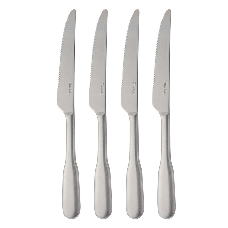 Fiddle Vintage Set of 4 Steak Knifes, Stainless Steel-0