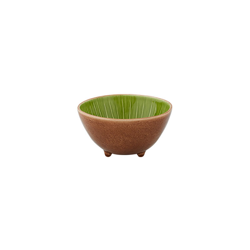 Tropical Fruits Kiwi Bowl, D14cm, Green/Brown-1