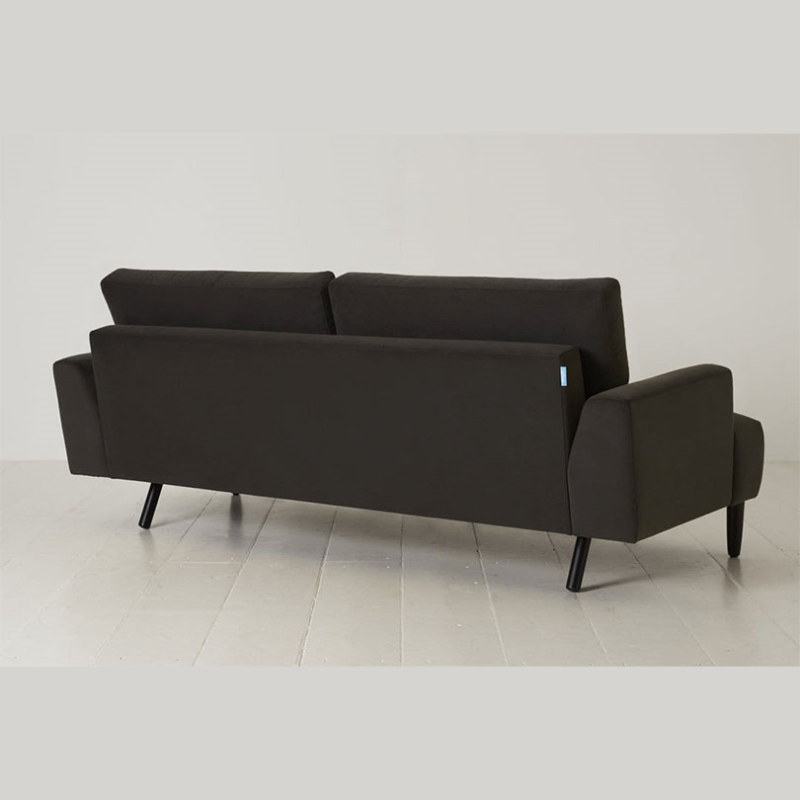 Model 05 3 Seater Velvet Sofa, Charcoal-4