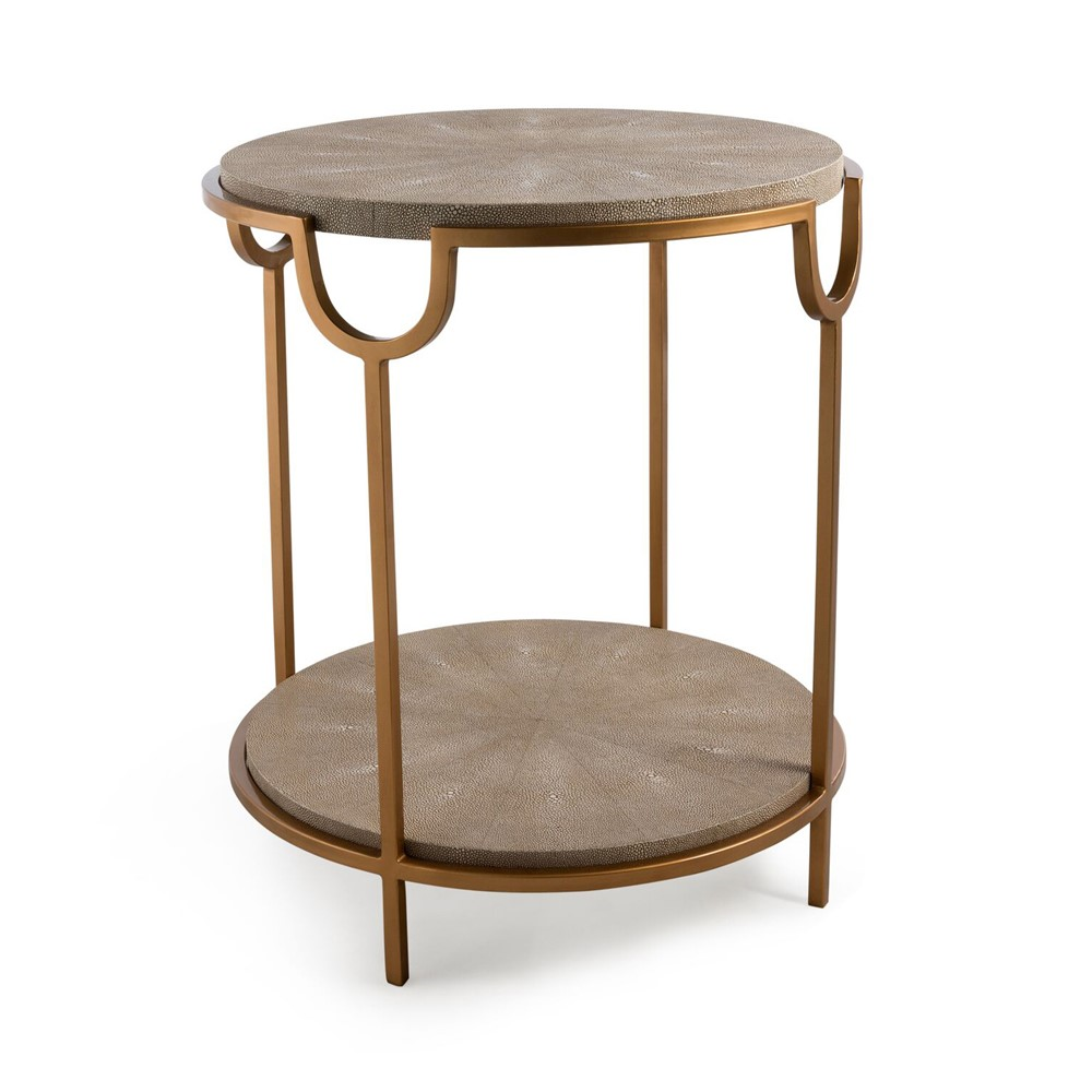 Katia Side table, H56 x D50cm, Cream-0