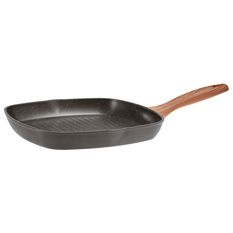 Rock & Rose Grill Pan, W28 x L28cm, Black-0