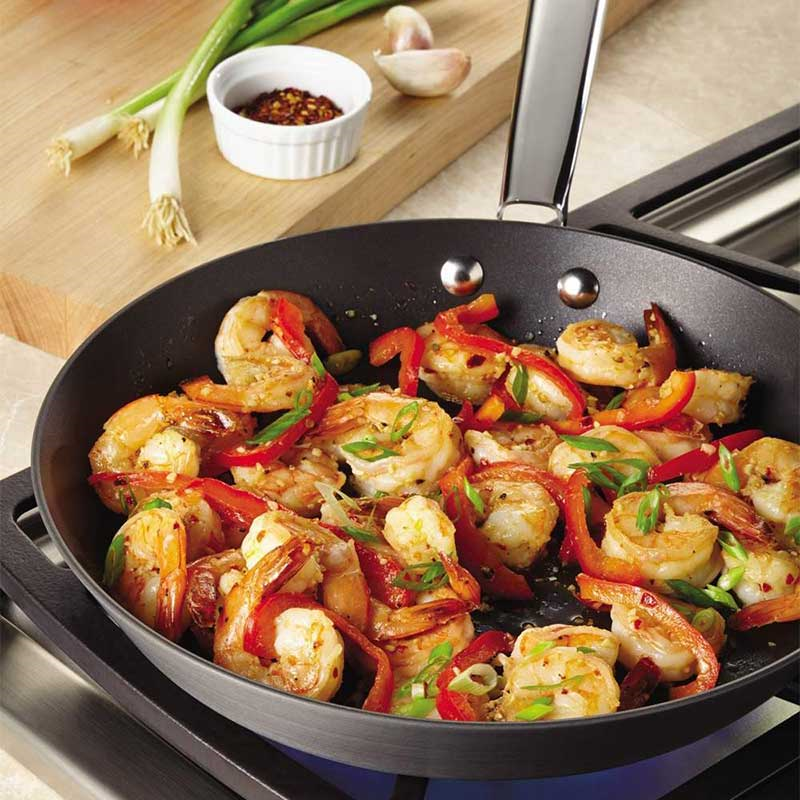 Anolon Professional Twin Pack Skillet Pans, 20cm & 28cm, Black-1