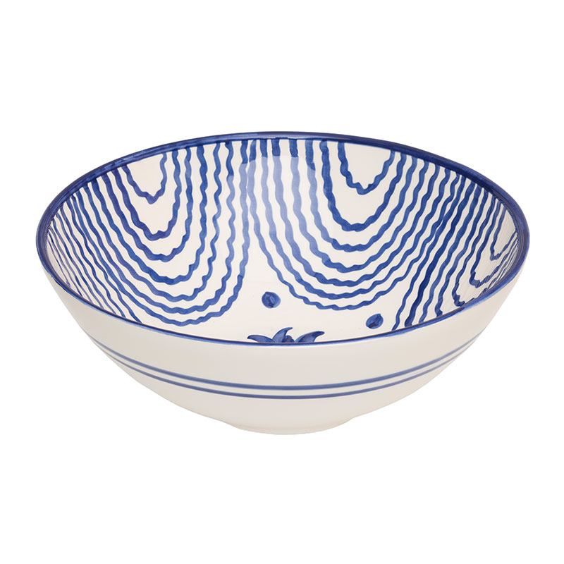 Flor Serving Bowl, D31cm, Blue-3