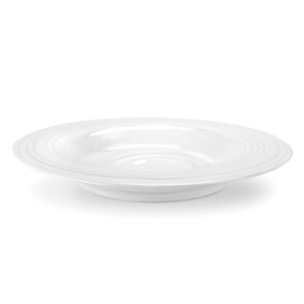 Ceramics Set of 4 rim soup plates, 25cm, White-0