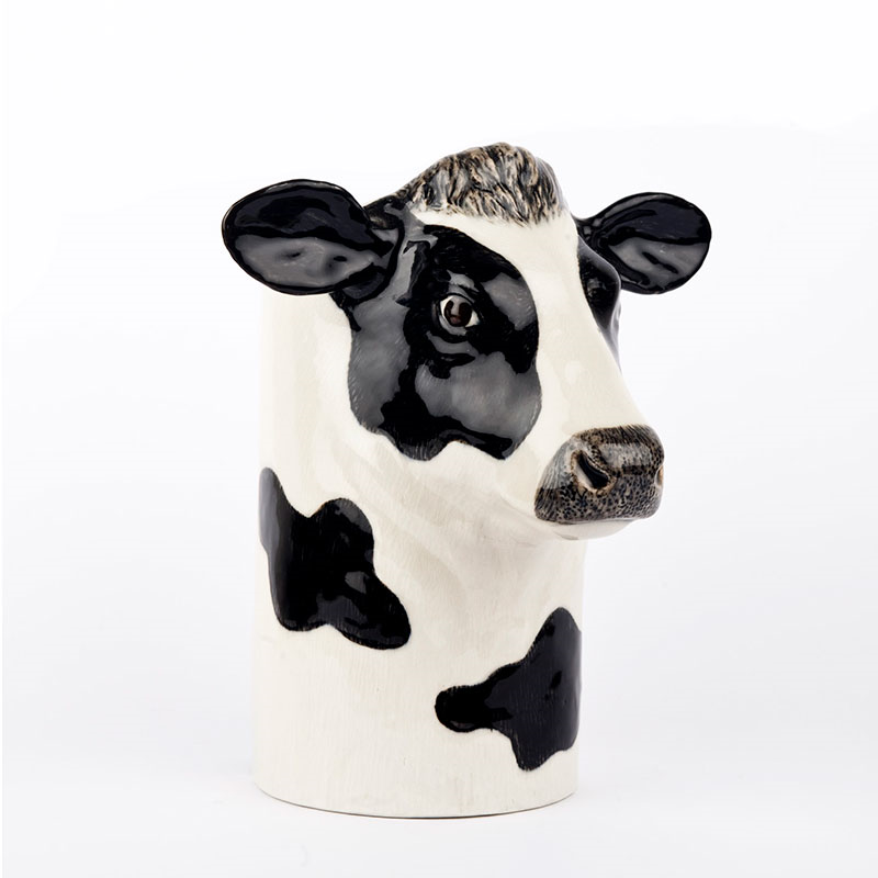 Friesian Cow Utensil Pot, H20cm, Black/White-2