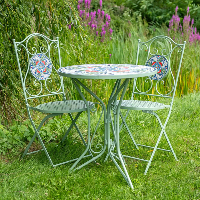 Mosaic 3 Piece Bistro Set, Green-0