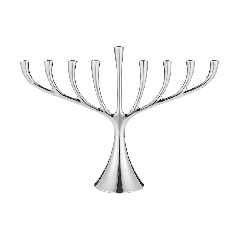 Cobra Menorah, H27 x D9.5cm, Silver-0