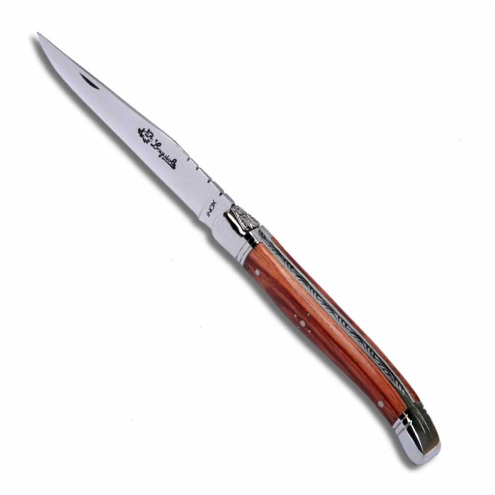 Set of 6 Laguiole Steak Knives, Rosewood Handles-0