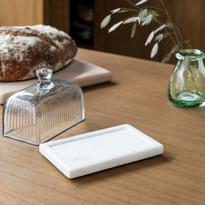 Brompton Butter Dish, White-4