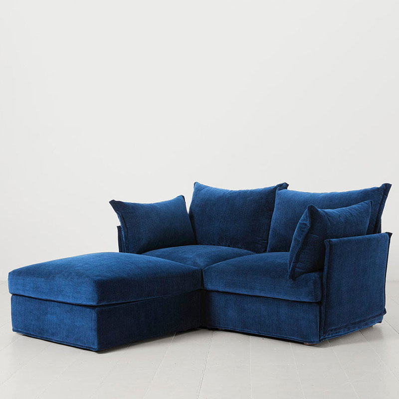 Model 06 2 Seater Sofa With Chaise, Navy-2