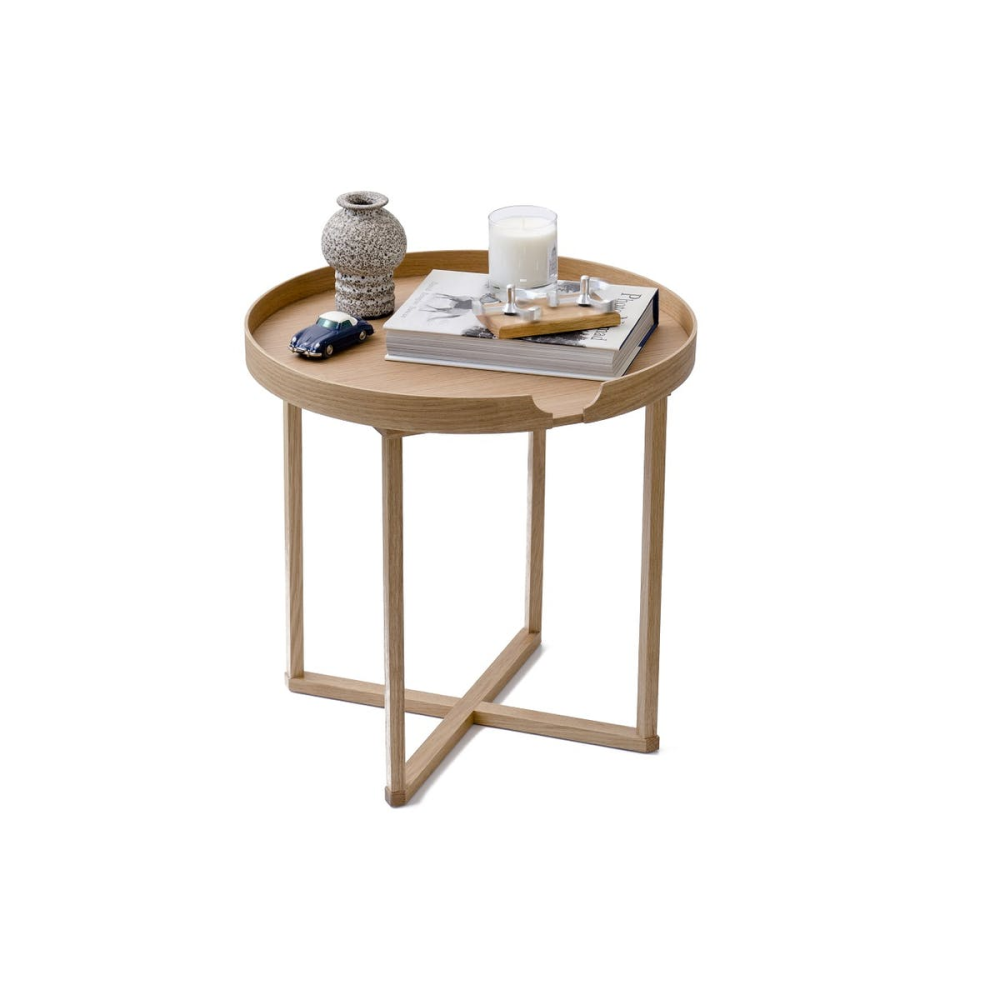 Damien Round table, H45 x W45 x D45cm, Oak-1