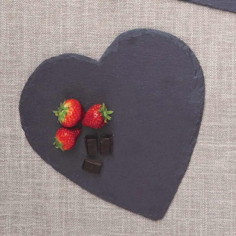 Slate Heart Shaped Serving Platter, 25cm-3