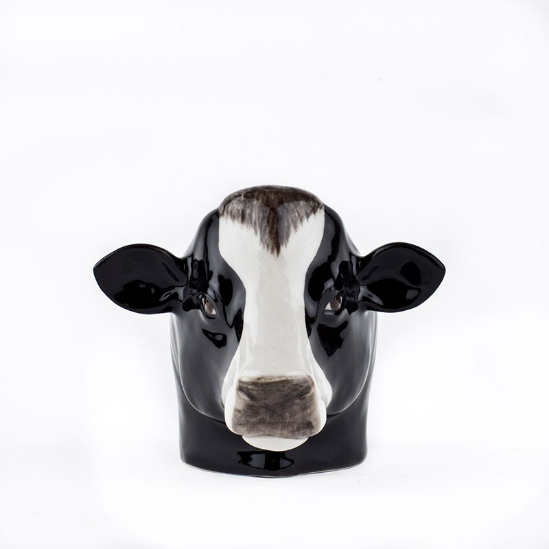 Friesian Cow Egg Cup, H8cm, Black & White-2