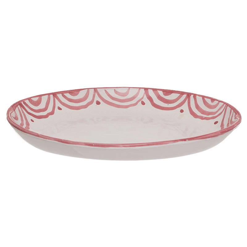 Sobremesa Ola Oval Serving Platter, 30cm x 16cm, Pink-1