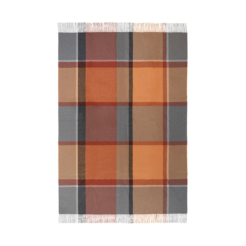 Manhattan Plaid Throw, H200cm x W130cm, Terracotta/Red Magma-1