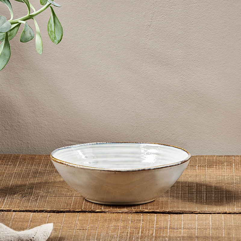 Dhanuk Ceramic Cereal Bowl, Cream, 18.5cm-0