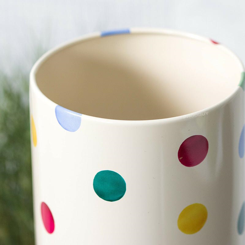 Polka Dot Extra Tall Tin, 10cm x 30cm-3