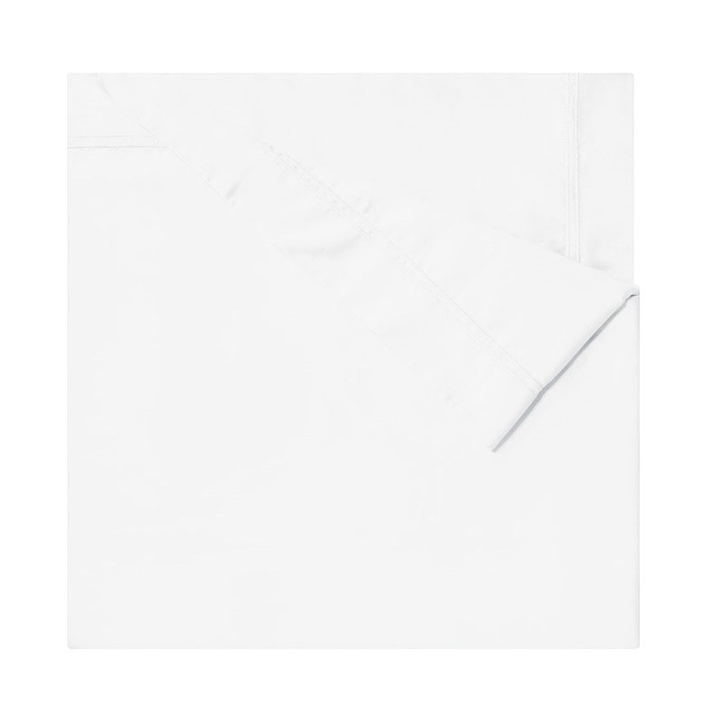 Triomphe - 300 Thread Count Cotton Sateen King flat sheet, 270 x 310cm, Blanc-2