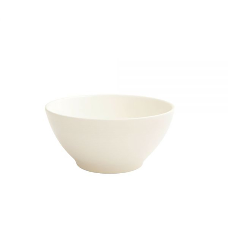 Linen Cereal Bowl, D14.5cm, White-0