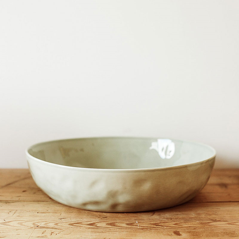 Handcrafted Serving Bowl, D29cm, Seaglass-0