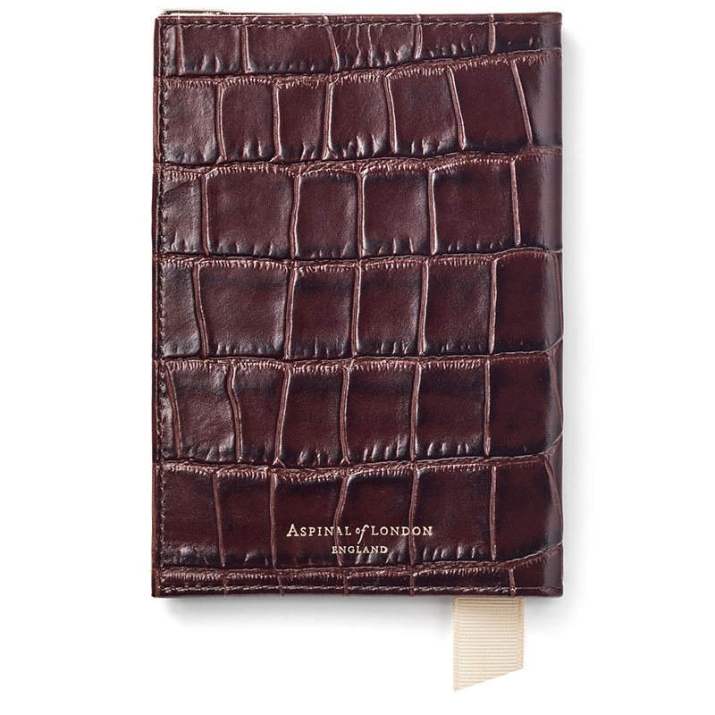 PlainPassport Cover, L14 x W9.5cm, Amazon Brown Croc-1