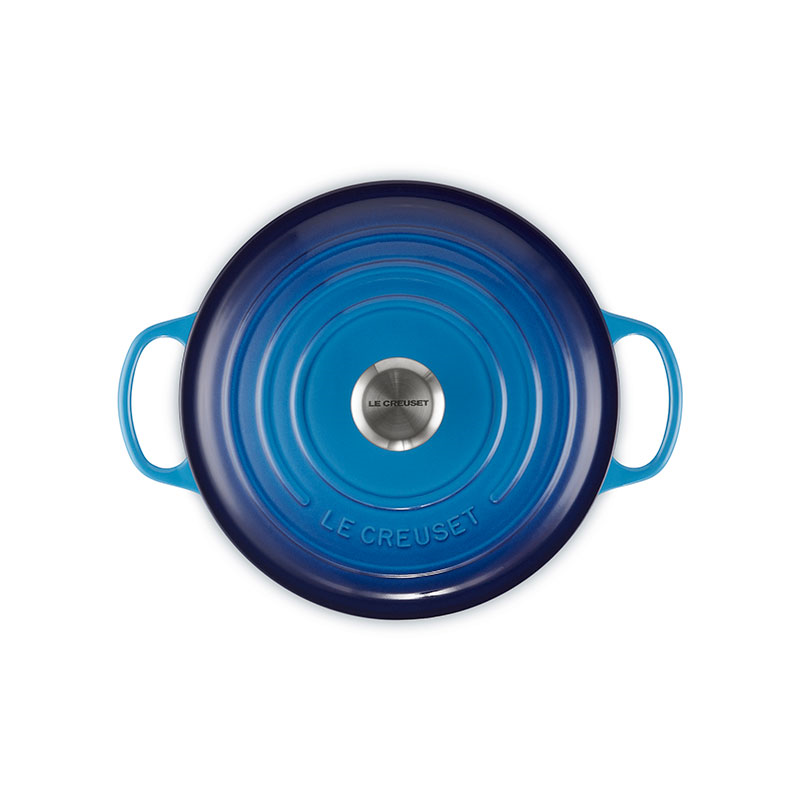 Signature Cast Iron Round Casserole, 26cm, Azure-1