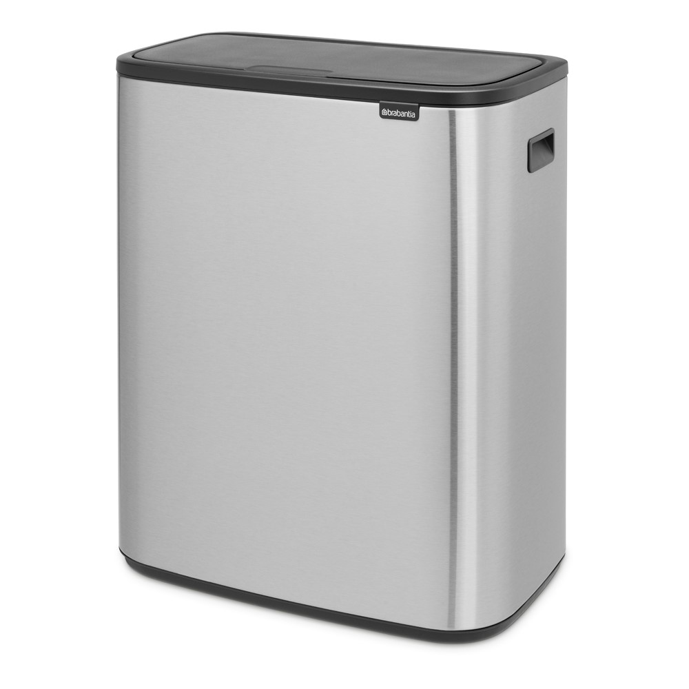 Bo Touch bin, 30 litre, Matt Steel Fingerprint Proof-1