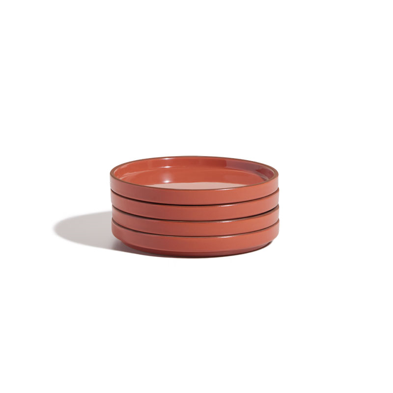 Set of 4 Desserts Plates, 15cm, Terracotta-1