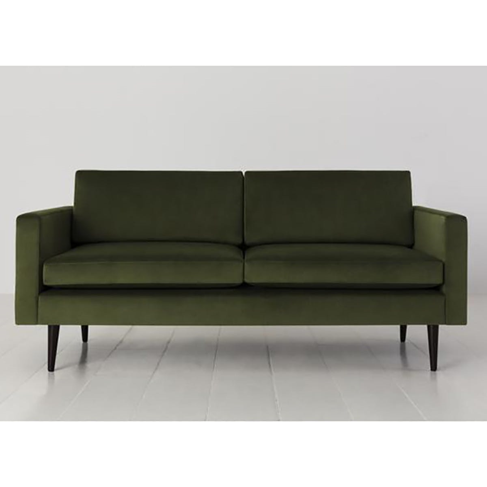 Model 01 2 Seater Velvet Sofa, Vine-1