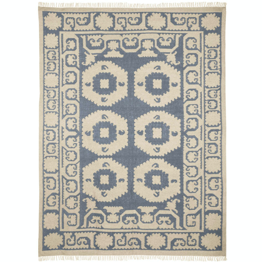 Chelak Rug, 300 x 240cm, Indigo 100% Wool-0