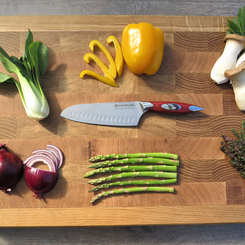 Santoku Knife, Rosewood, 6"-2