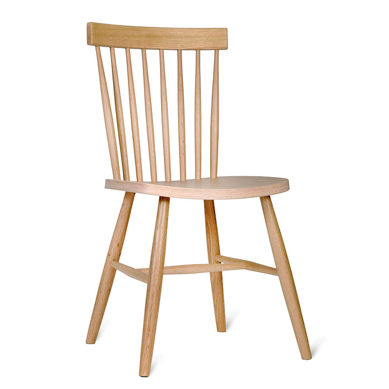 Spindle Back Chairs in Oak (Pair)-1