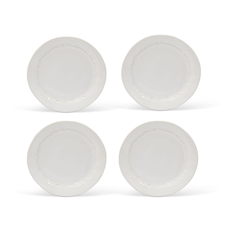 Overton Set of 4 Dinner Plates, D28cm, White-2