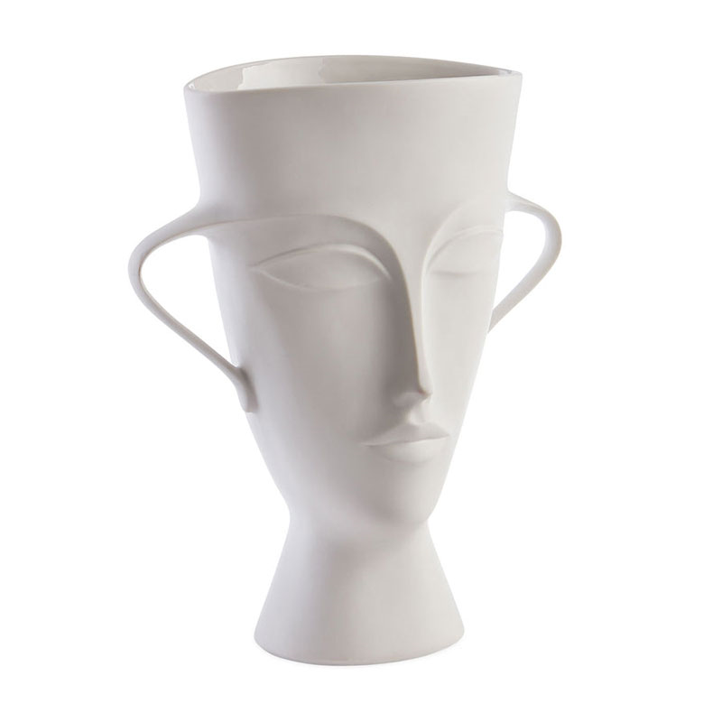 Giulette Tall Urn, H33cm, White-3