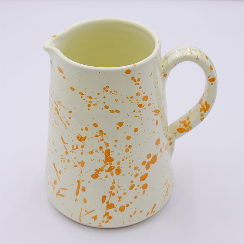 Splatter Jug, H14cm, Burnt Orange-0