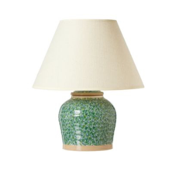 Lamp Base, Lawn Green, Ceramic, 7"-0