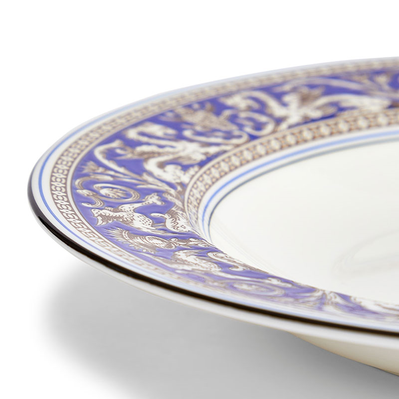 Florentine Rim Soup Bowl, D22.8cm, Marine-3