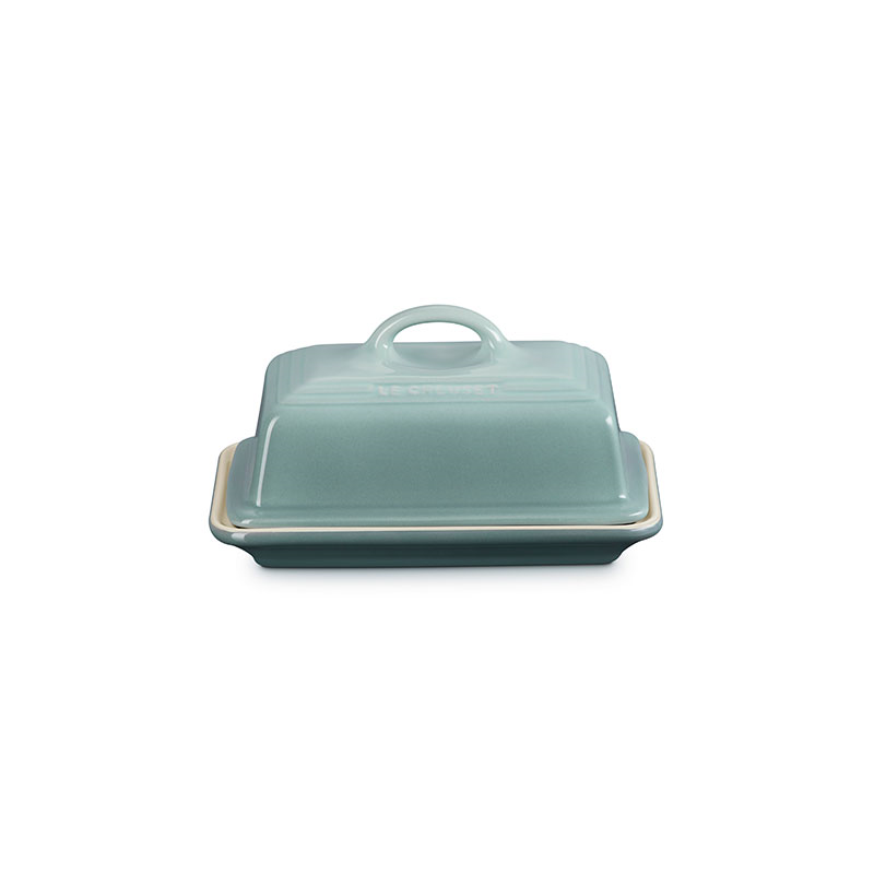 Stoneware Butter Dish, 17cm, Sea Salt-1