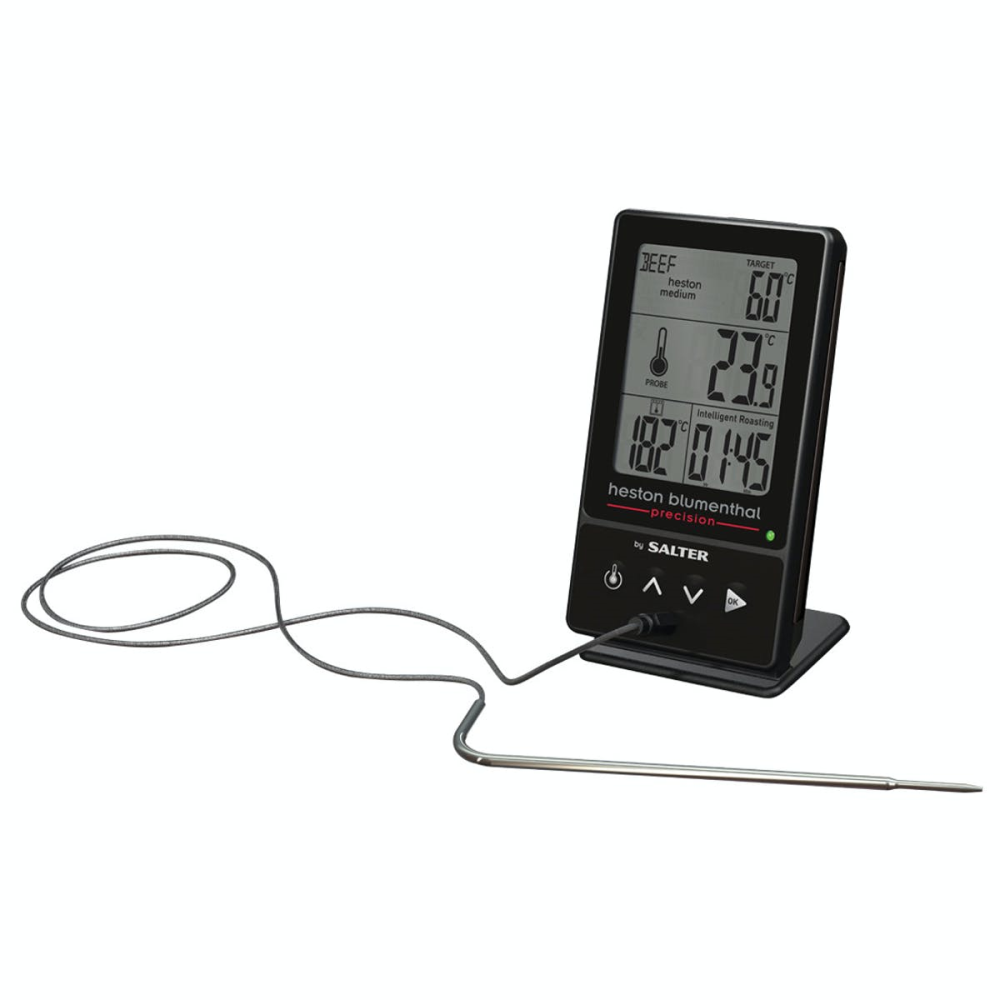 Heston 5-in-1 digital kitchen thermometer, L14.5cm, Black And Silver-0