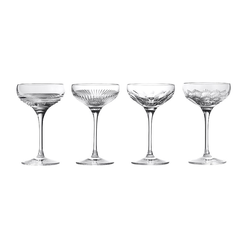 Mixology Set of 4 Coupe Glasses, 120ml, Clear-0