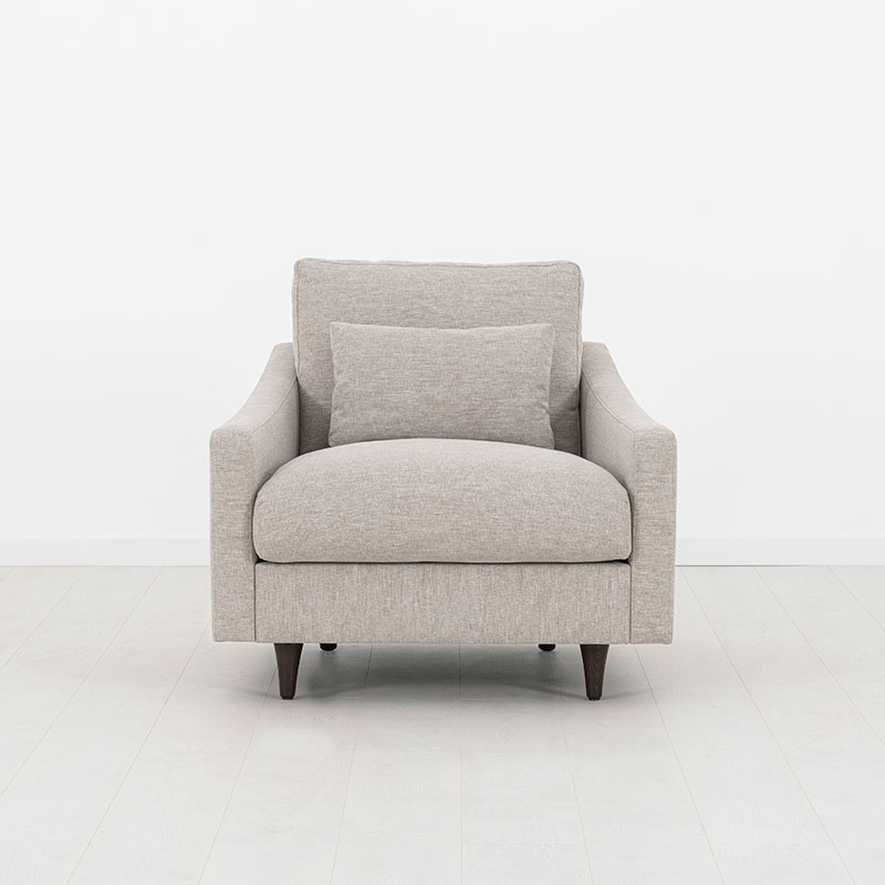 Model 07 Linen Armchair, Pumice-0