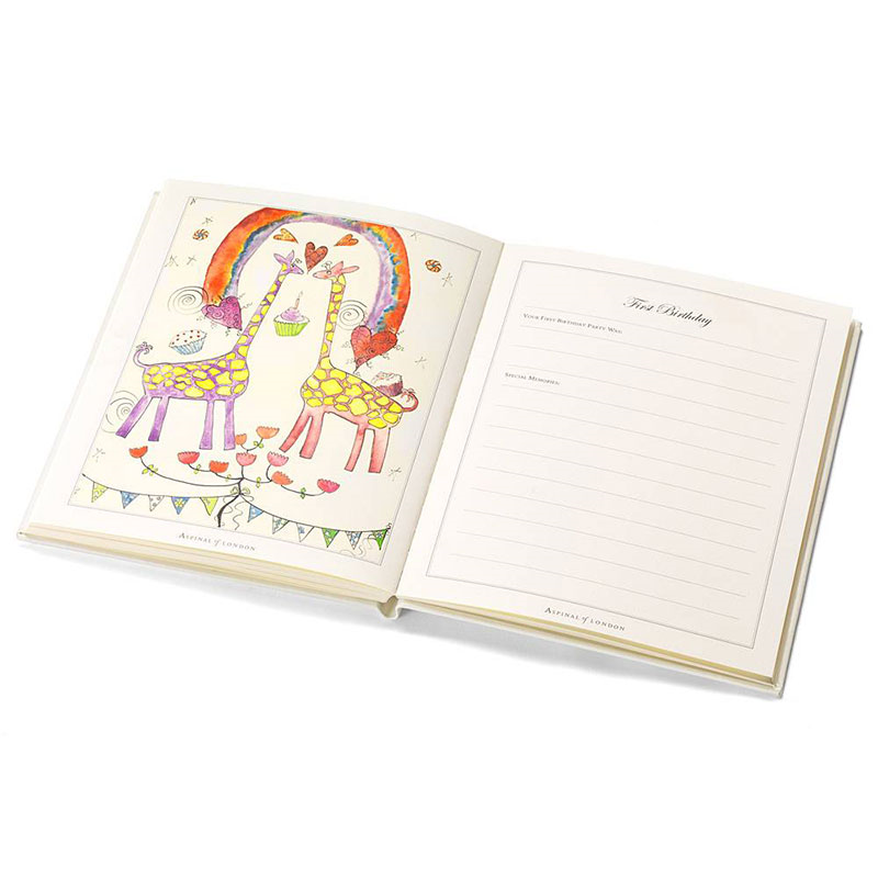 Deluxe Baby Record Book, H26.5 x W21.5cm, Ivory-2