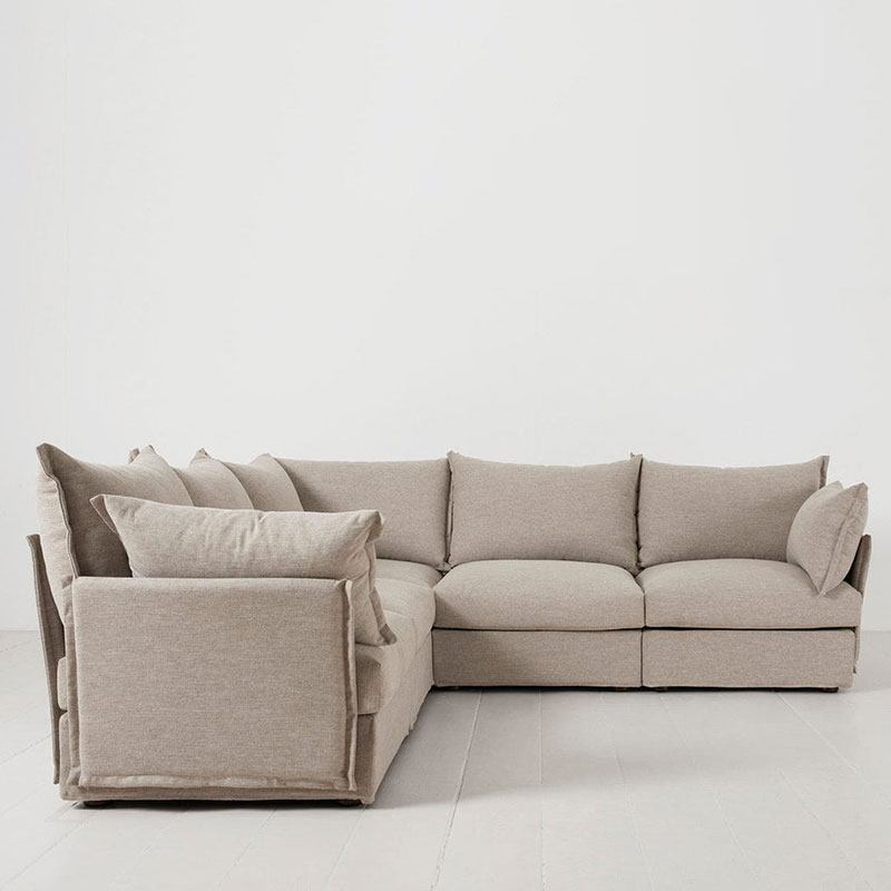 Model 06 Linen Corner Sofa, Pumice-1