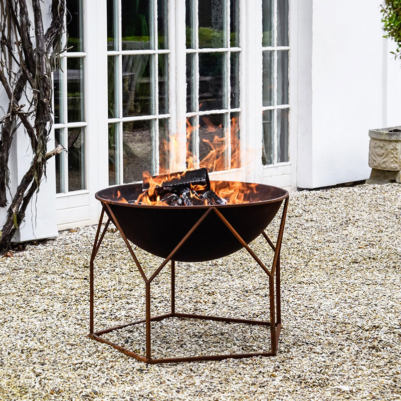 Buckingham Outdoor firebowl, W70cm, Rust-3