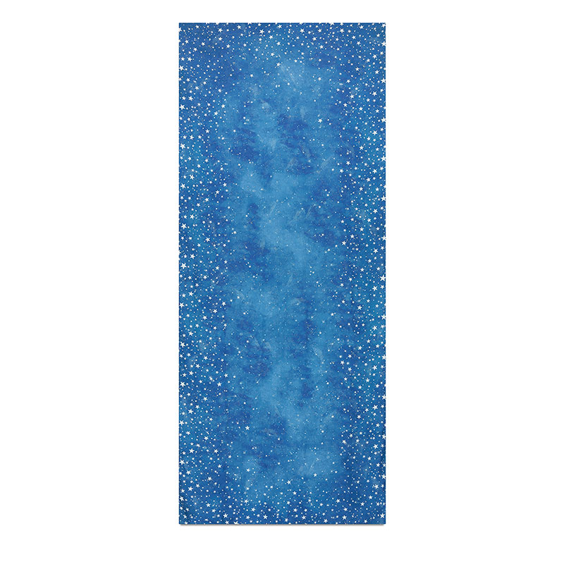 Celestial Stars Linen Tablecloth, 300cm x 165cm, Blue-0