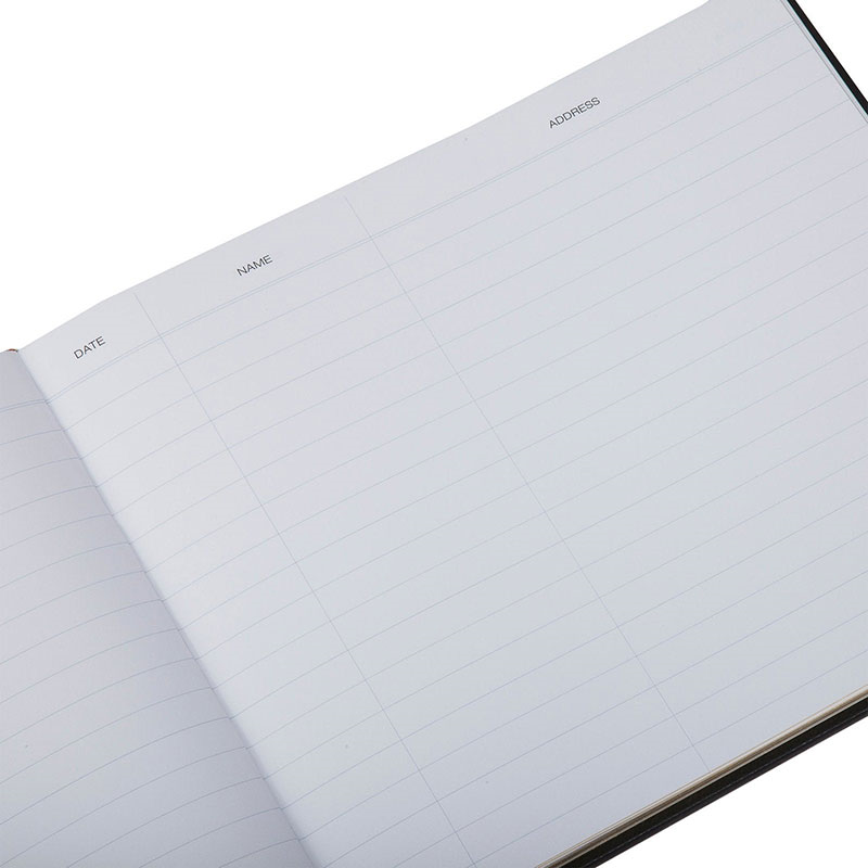 Traditional Plain Page Visitors Book, 23.5 x 28.5cm, Blue-4