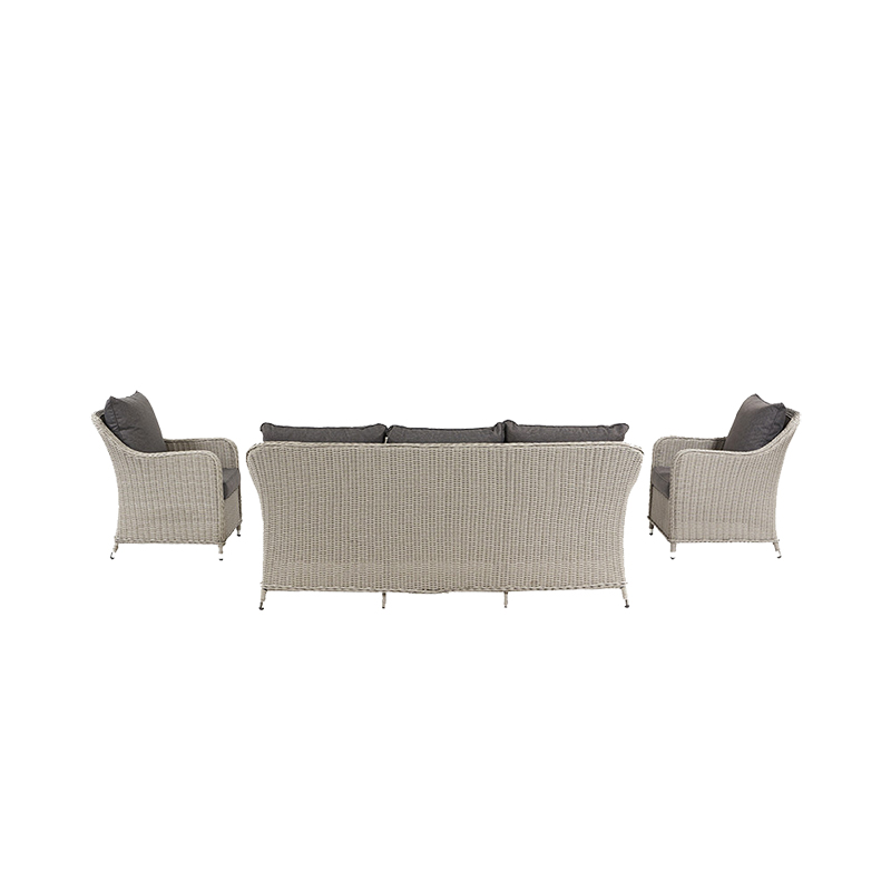 Antigua Lounge Set with Ceramic Top and Fire Pit, Stone Grey-2