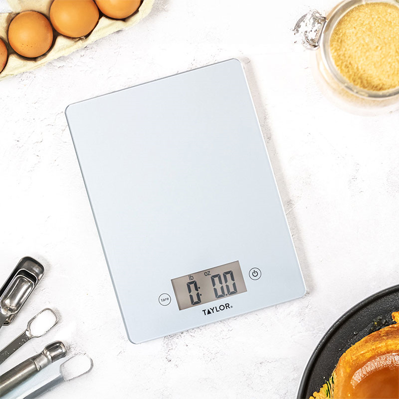 Glass digital scale, L23 x W17cm, Pewter-5