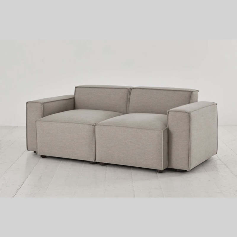 Model 03 2 Seater Linen Sofa, Pumice-2